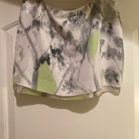 Diane vonFurstenberg sequin multi color mini skirt size 12 - Picture 11 of 11